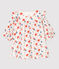 Baby Girls' Floral Organic Cotton Twill Dress MARSHMALLOW white/MULTICO white
